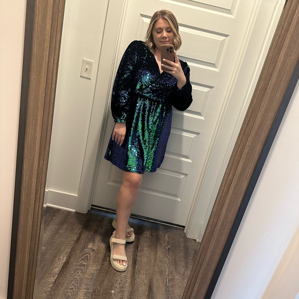 Baltic Born Green Sequin Dress